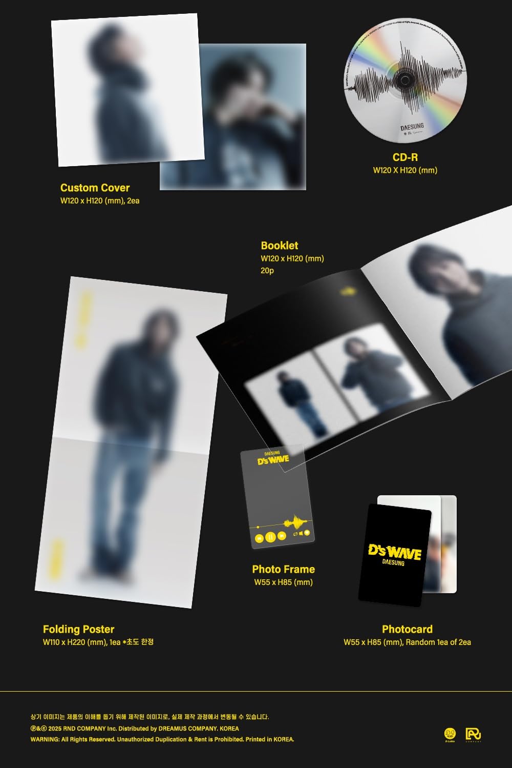 DAESUNG D’s WAVE 1st Mini Album (Black ver.) + Extra Photocards
