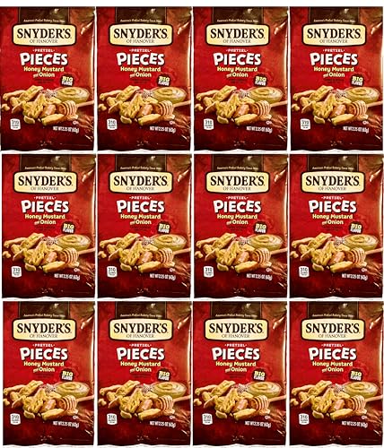 Image of Snyder's of Hanover Pretzel Pieces, Honey Mustard Onion, 2.25 oz Pack of 12 bundled by SUPERDEALS with mystery gift in every order