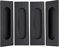 Vista 11 de Malimali Tiradores Empotrados con Tirador al Ras de 6 Pulgadas para Puerta de Bolsillo de Granero, Manija de Puerta Corrediza de Armario, Herrajes