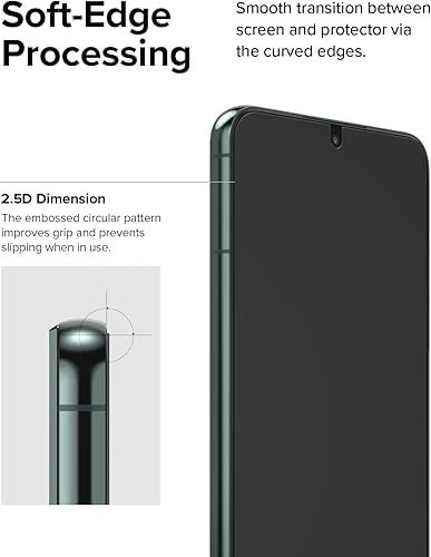 Miniatura 8 de Ringke Paquete de 2 protectores de pantalla de vidrio templado compatibles con Samsung Galaxy S22 Plus 5G, película de vidrio de alta calidad,