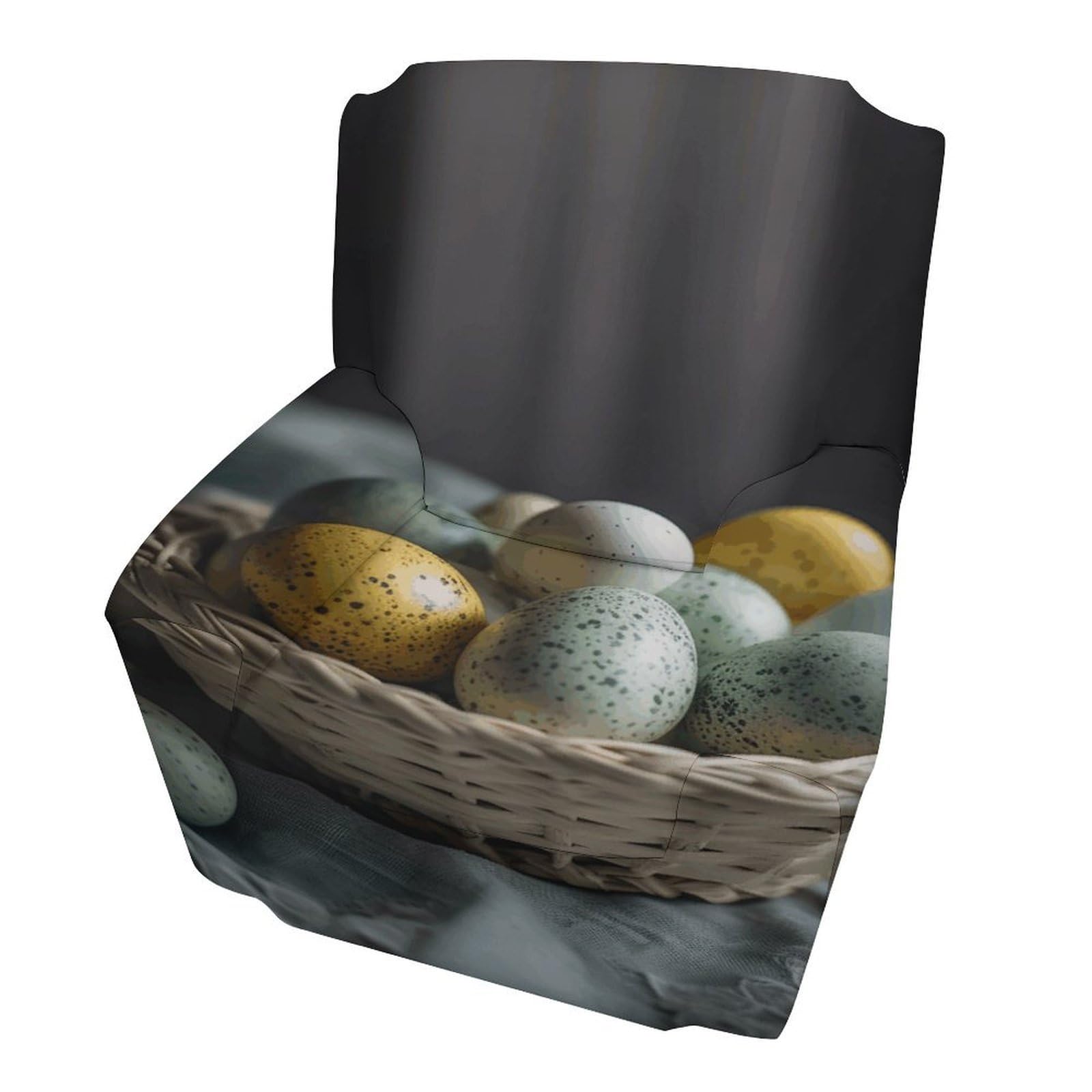 Fodpand Style Easter Egg Basket Sofa Cover Soft 1 Seater Sofa Slipcover For Pets Washable,Couch Cover With Elastic Straps Furniture Protector