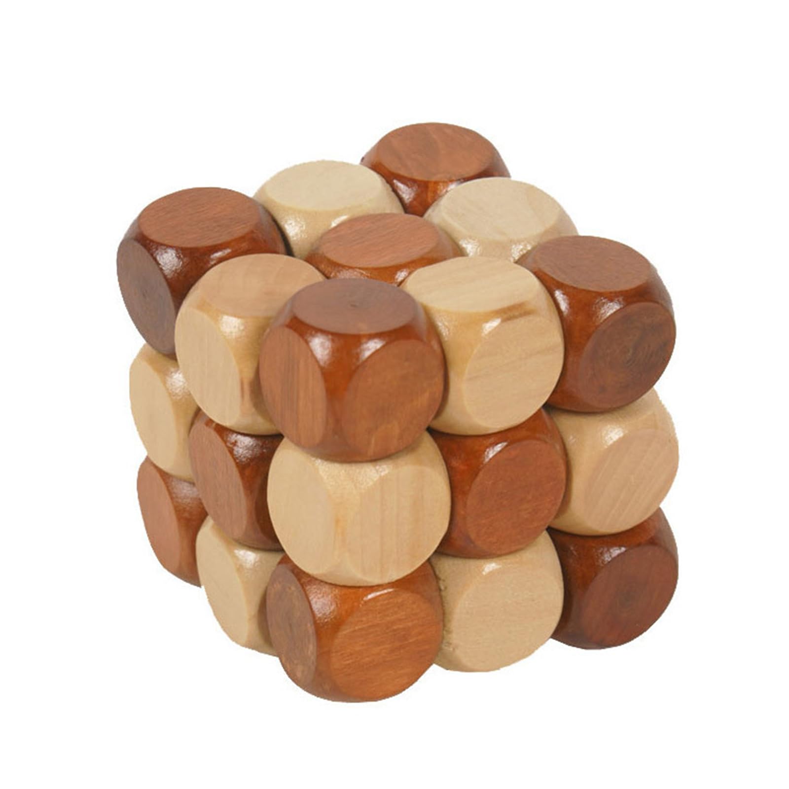 Vokowin Wooden Twist Cube IQ Puzzle, Wooden Brain Teaser - Image 4