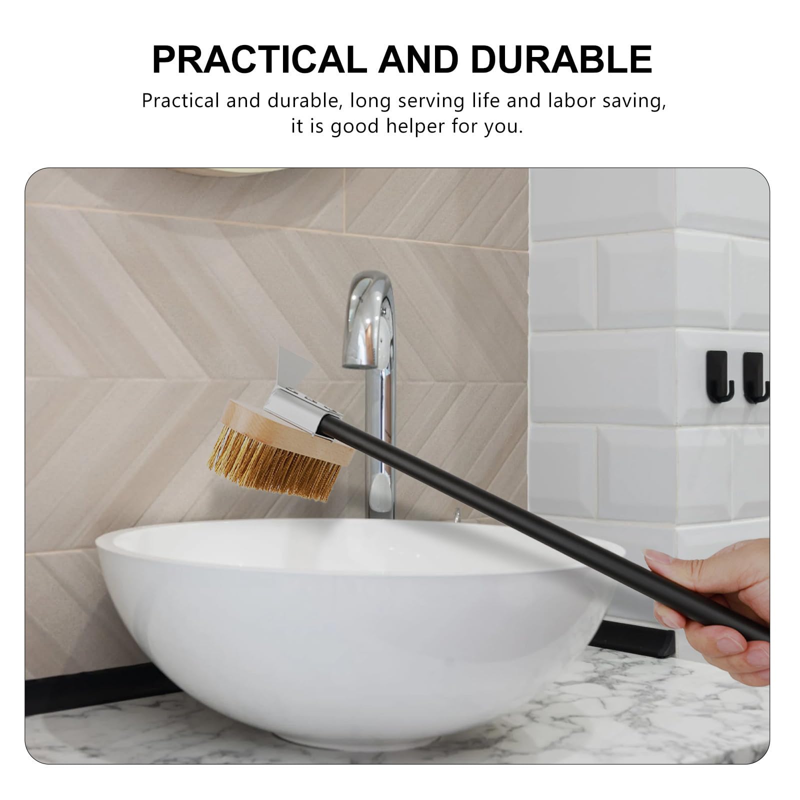 Cepillo de Cobre de 40 Cm para Limpieza de Hornos y Parrillas, Fregadora Multifuncional Herramienta Resistente para Limpiar Azulejos y Acuarios