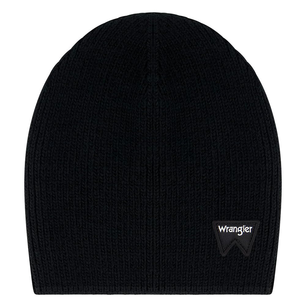 Wrangler Men's Beanie Hat Easy Beanie, Black I, One Size