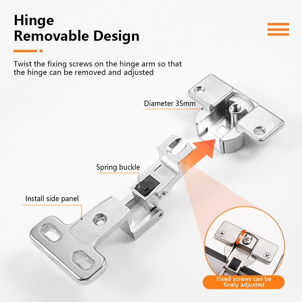 Uadme 270 Degree Kitchen Cabinet Hinges - Image 4