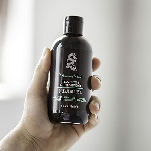 Miniatura 5 de Billy Jealousy Monsoon Mist Tea Tree Champú energizante para hombre con menta y romero, elimina la acumulación de aceite y alivia la picazón y la
