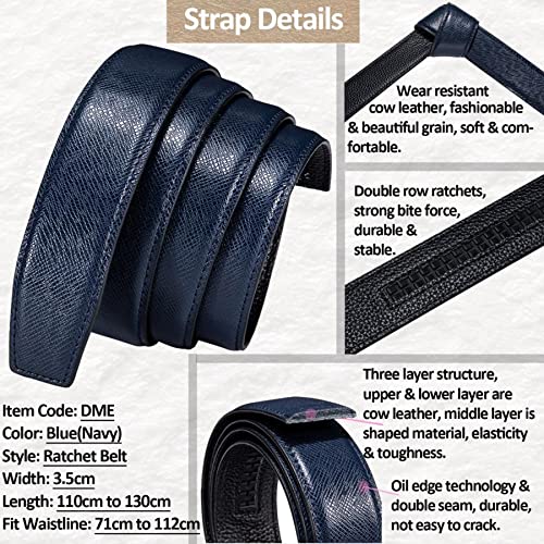 Boxed Mens Belts Leather Waist Belt Automatic Buckles Ratchet Waistband for Men Dress Jeans Wedding Business Gift2