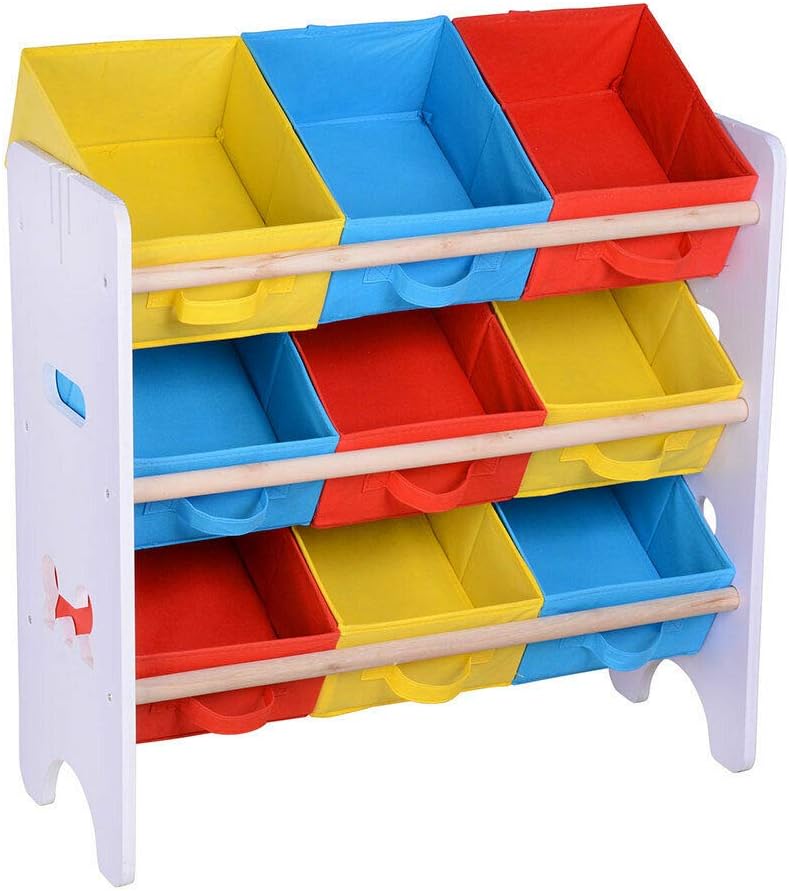 Balance World Inc Kids Toy Organizer Storage Bin Box Wood