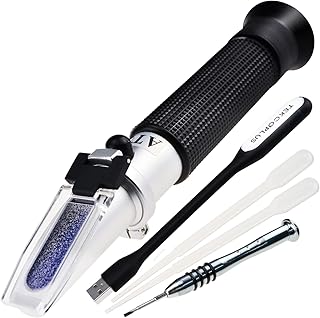 Brix Refractometer with ATC,0-10% Digital Handheld Refractometer with LED Light and pipettes for Testing Sugar Content Maple sap Syrup Makers, Low-Concentrated Sugar Solutions, Tea