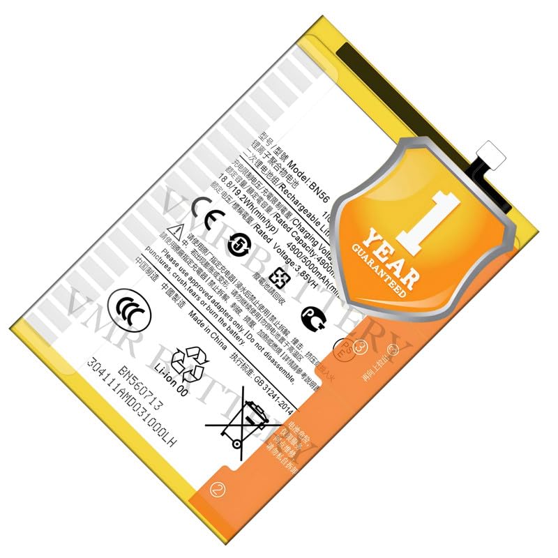 Image of Original BN56 Battery Compatible for Xiaomi Redmi 9A (M2006C3LG, M2006C3LI, M2006C3LC, M2004C3L) | Redmi 9C (M2006C3MG, M2006C3MT) | Redmi 9i (M2006C3LII) - (5000mAh) - 1 Year Warranty K7