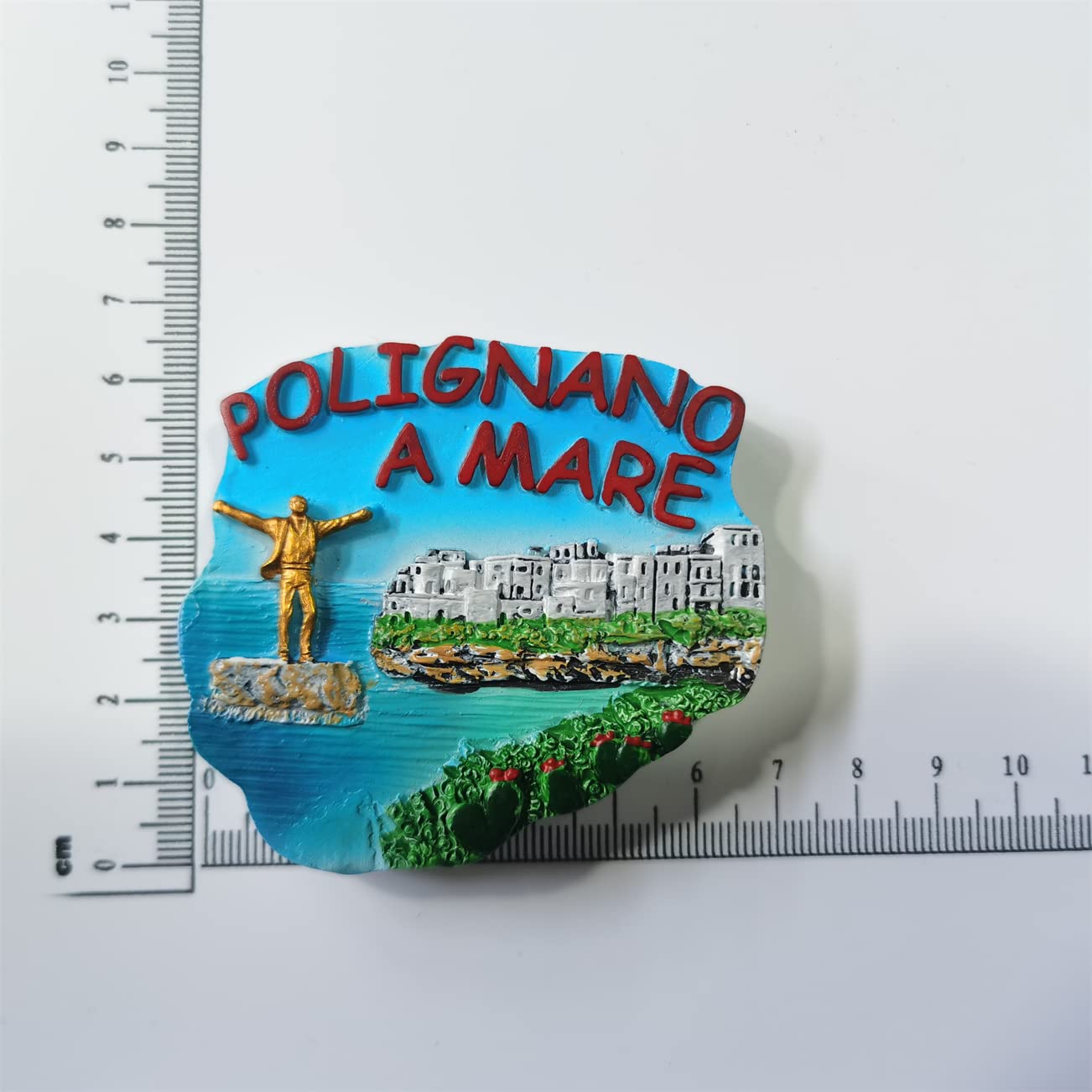 Rimini Italia - Magnete per frigorifero da viaggio, souvenir per frigorifero, decorazione 3D, collezione artigianale dipinta a mano