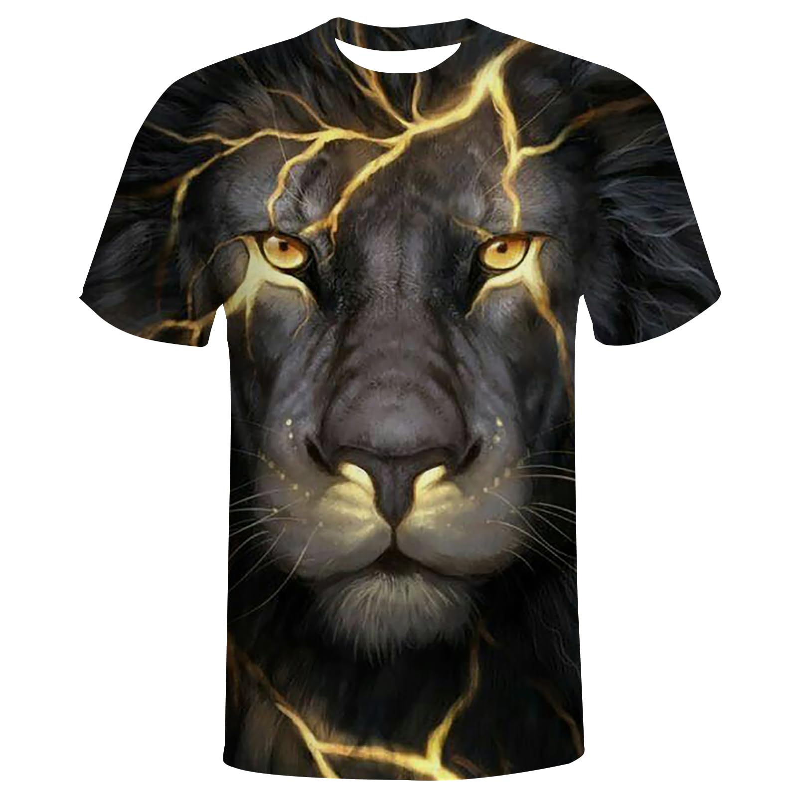 Black Rainbow Paint T-Shirts for Men Boys 3D Printed T-Shirts Short Sleeve Graphic Tees Shirt