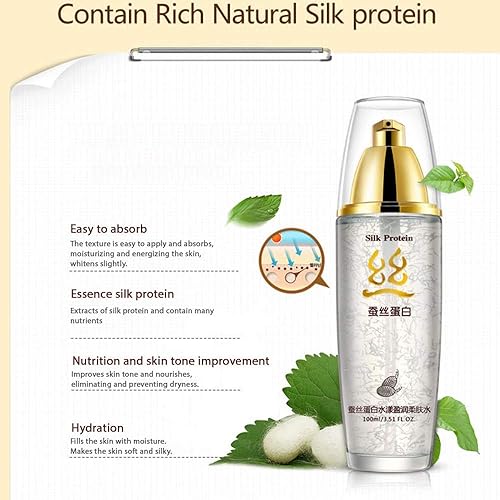 Miniatura 4 de BIOAQUA Rica Natural Seda Nutrición Proteína Fibra Pura Suave Refrescante Piel Rejuvenecimiento Crema Hidratante 3.4 fl oz