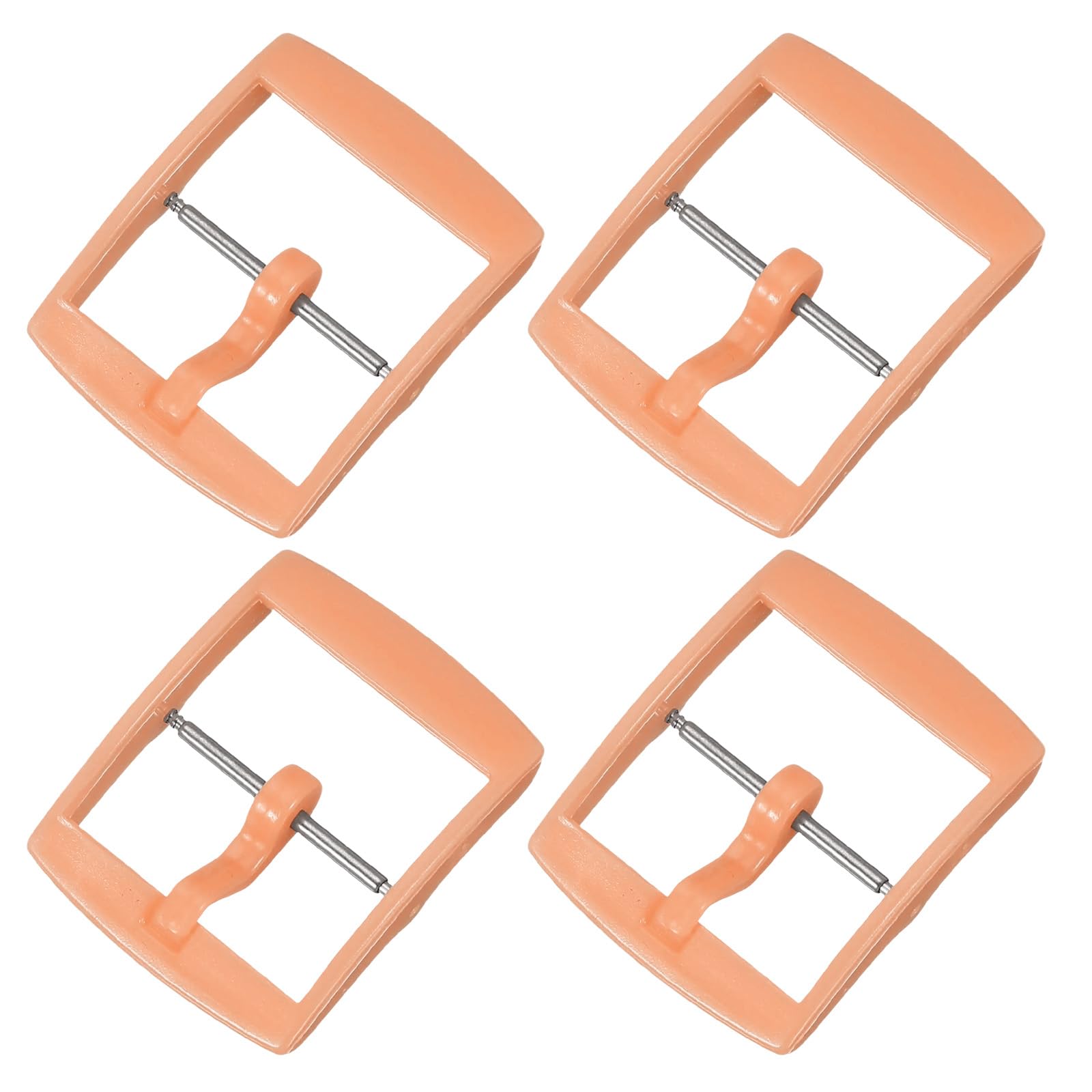 uxcell 4 Pcs Watch Band Replacement Buckle, 20mm Plastic Watch Strap Clasp Replacement for Leather Silicone Nylon Canvas Watch Bands, Beige