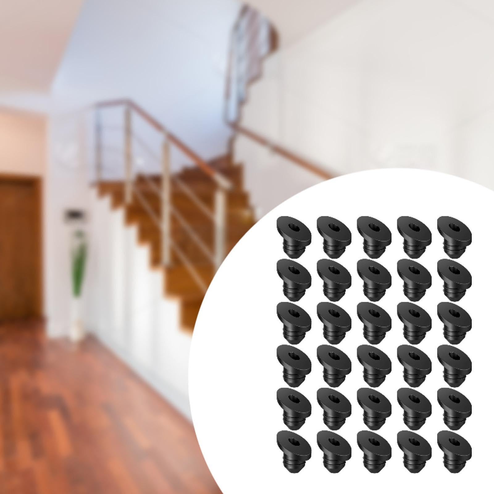 perfk Rondelles biseautées d'angle 30x45 degrés pour câbles de 1/8 "5/32" 3/16 ", faciles à installer pour les poteaux métalliques, manchons de protection,