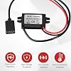 2 Paquetes Convertidor 12V a 5V, Módulo Buck USB Hembra, 3A 15W | Entrada DC 12-24V, Salida 5V 3A, Cable de 15cm, Puerto USB Hembra, Circuito de Protección 7