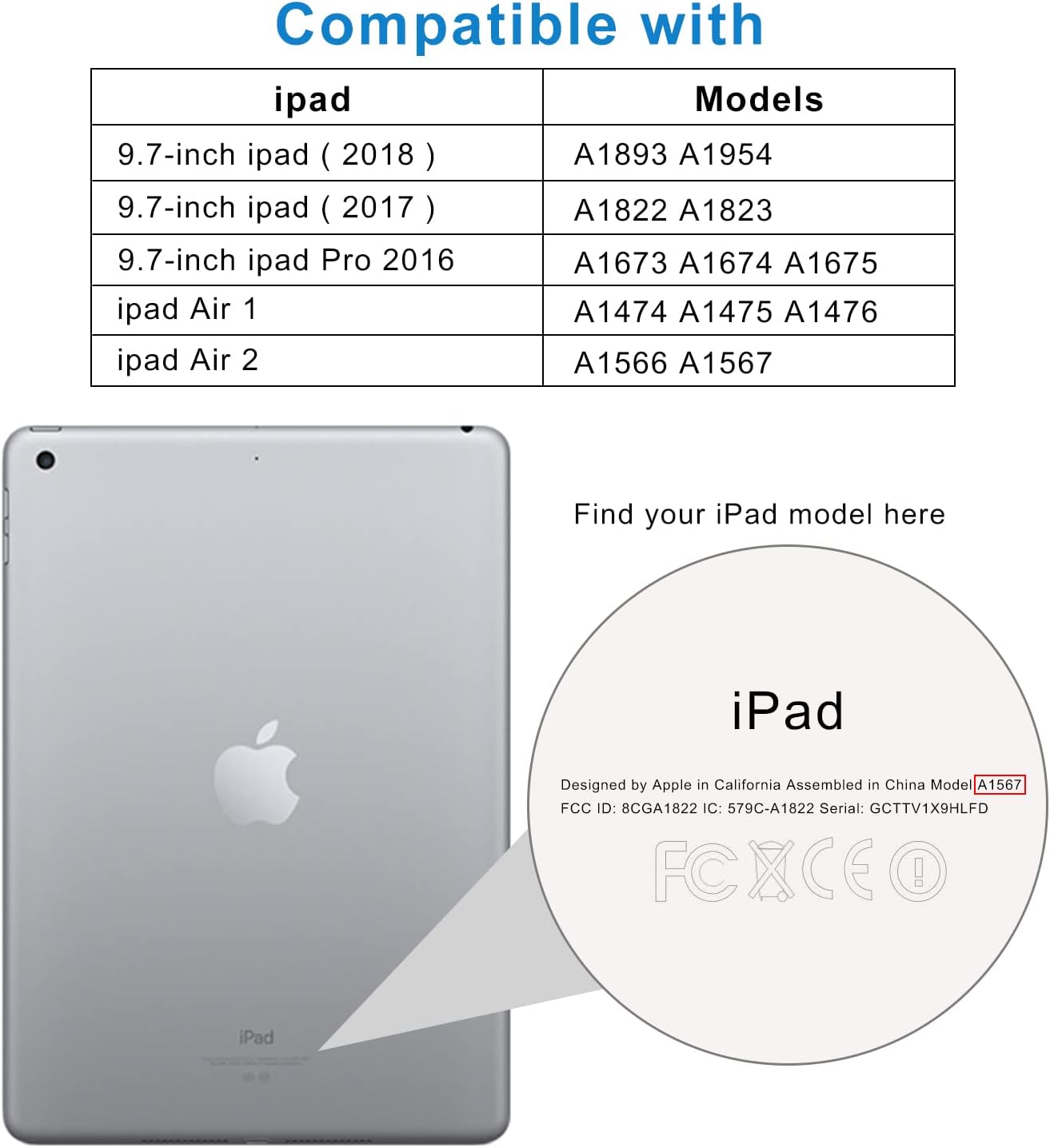 OMOTON [3 Pack] Screen Protector for iPad 6th Generation, Tempered Glass Screen Protector Compatible with Apple iPad 5th Generation/iPad Pro 9.7 / iPad Air 2 / iPad Air 9.7 Inch