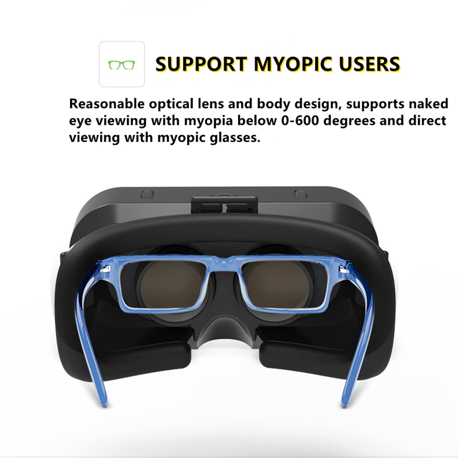 Casque VR Longlu Pour Smartphone - Avec Télécommande - Compatible IPhone/Android 4.7-6.5" - Noir