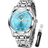 Watch for Men Business Diamond Easy Read Men's Wristwatches Analog Luxury Date Stainless Steel Waterproof Luminous Dress Mens Watches