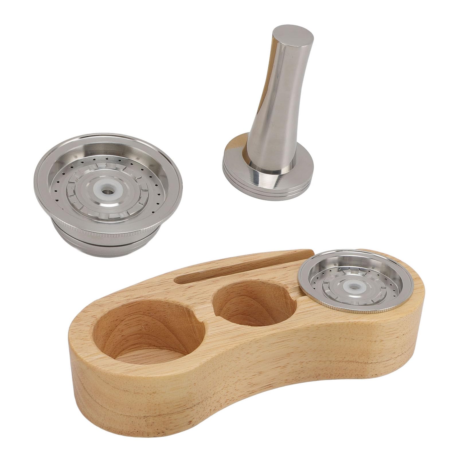 Fafeicy Cápsulas de café Reutilizables de Acero Inoxidable Cápsulas Recargables con Manipulación para Uso de la Oficina en Casa