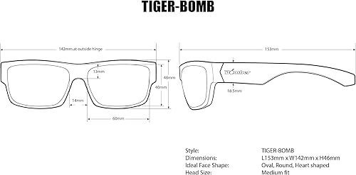 Miniatura 5 de BOMBER TR114ICE - Gafas de seguridad para hombre, montura ahumada de 2 tonos, lentes de seguridad polarizadas con espejo azul hielo con forro de