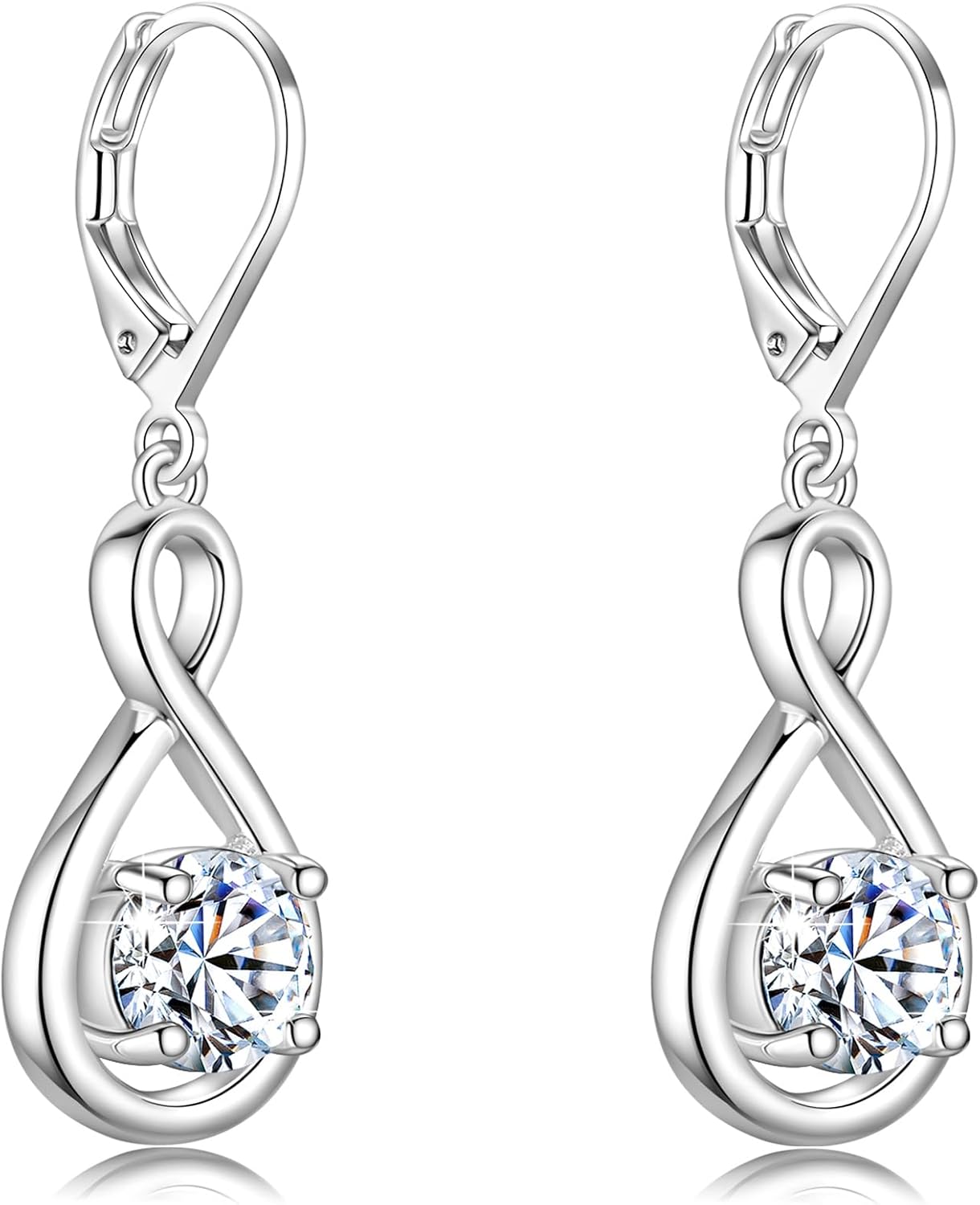 2.4ct D Color Dangle Earrings, 925 Sterling Silver Drop Earrings for Women Hypoallergenic, Brilliant Earrings, Women's Jewelry Gift - Image 3