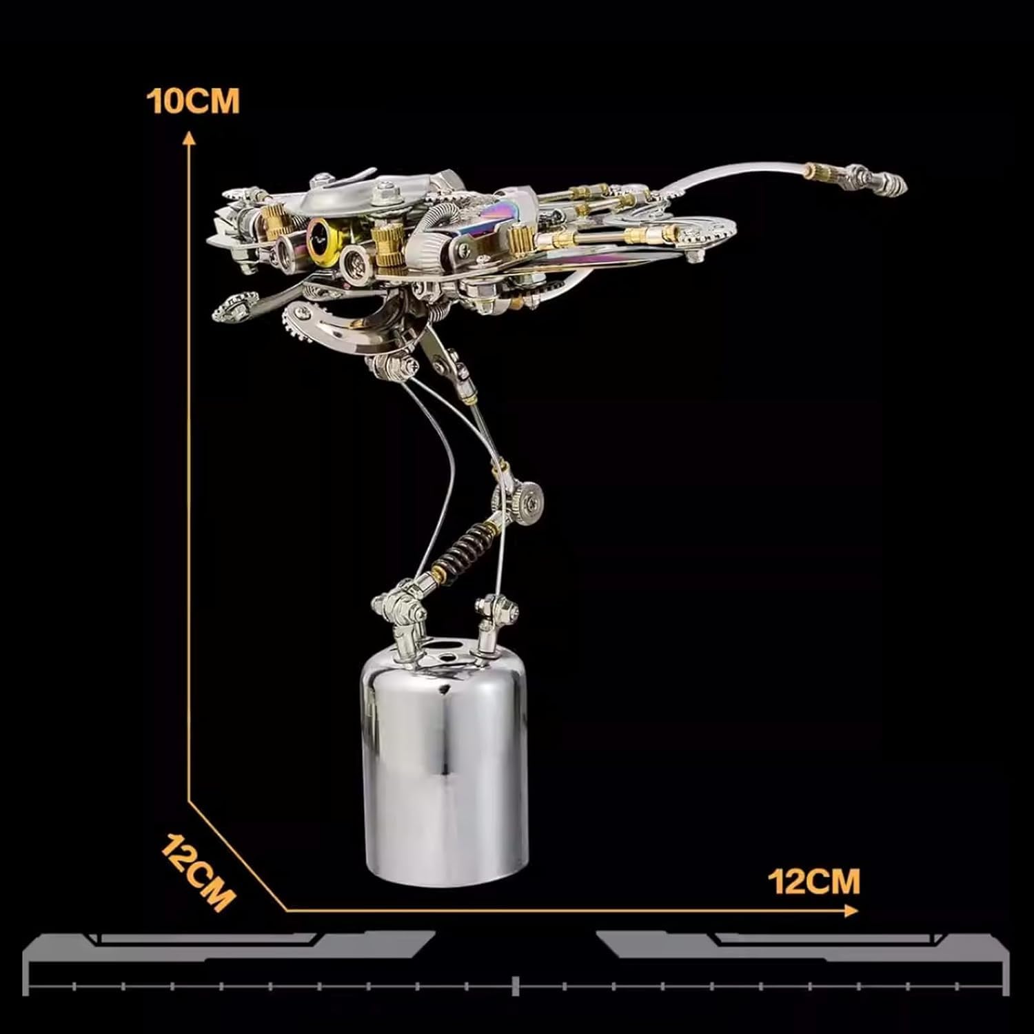 Puzzle metalowe 3D dla dorosłych, zestaw modeli do składania mechanicznych ryb, zabawny montaż dekoracji wnętrz DIY, pomysły dla dorosłych jako prezenty dekoracje do domowego biura 422 szt.