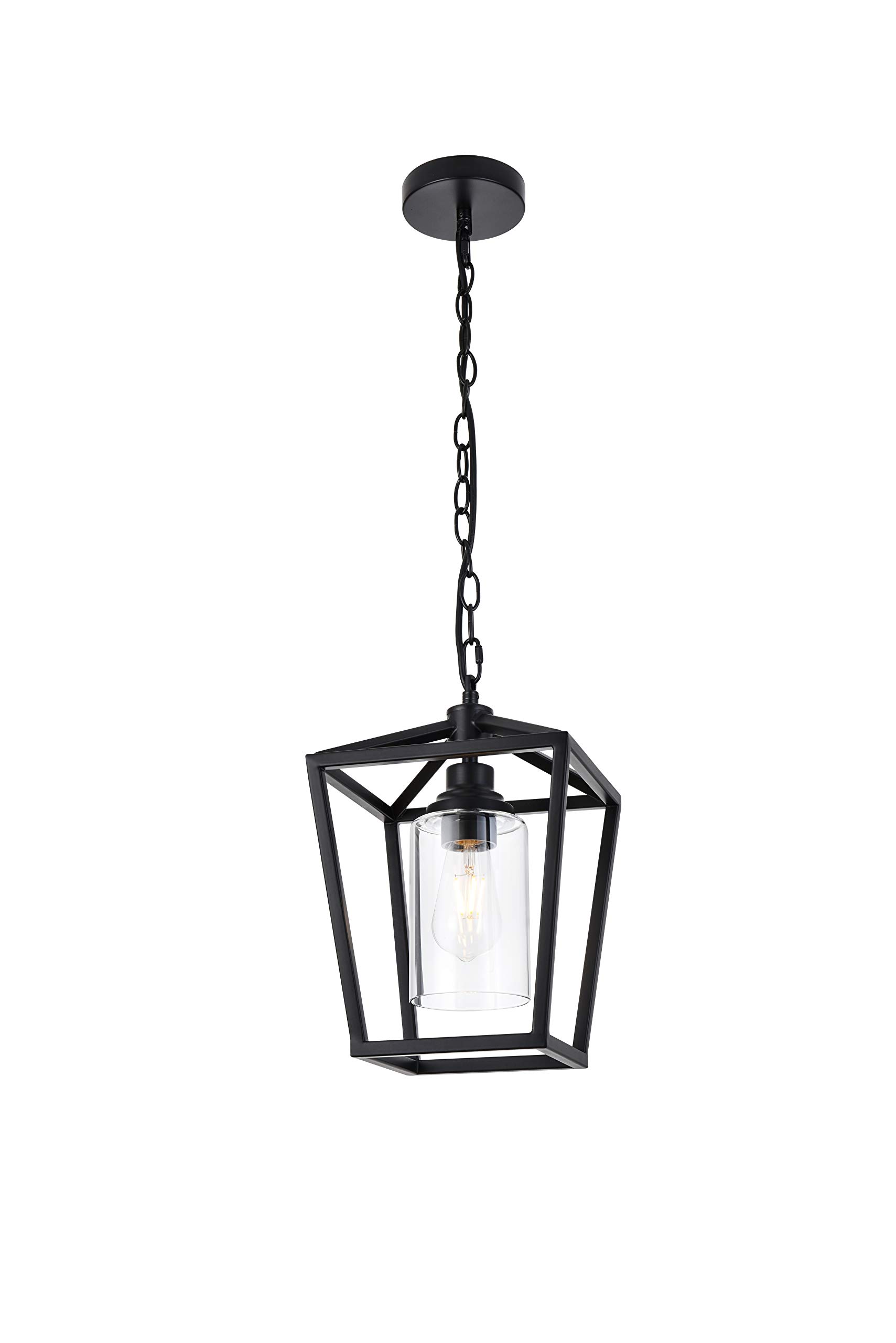 Pendant Lights for Kitchen Island, Black Lantern Cage Hanging Pendant