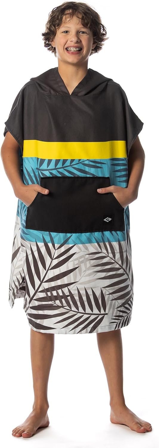 Flow Changing Poncho for Kids - Microfiber Hooded Swim Towel Poncho for Boys & Girls, Perfect for Beach, Pool, or Swim - Quick Dry, Absorbent, Light Weight, and Easy to Pack (Shoreline, Medium) - Image 2