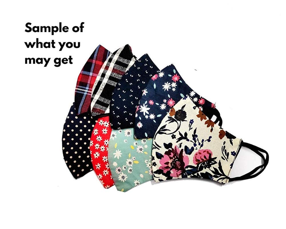Veteran 100% Cotton Washable Reusable 2 Cloth Layer Fashion Stylish Cloth Face Mask (Pack of 2 for Women Men Boys Girls, Multicolour, Without Valve) 4