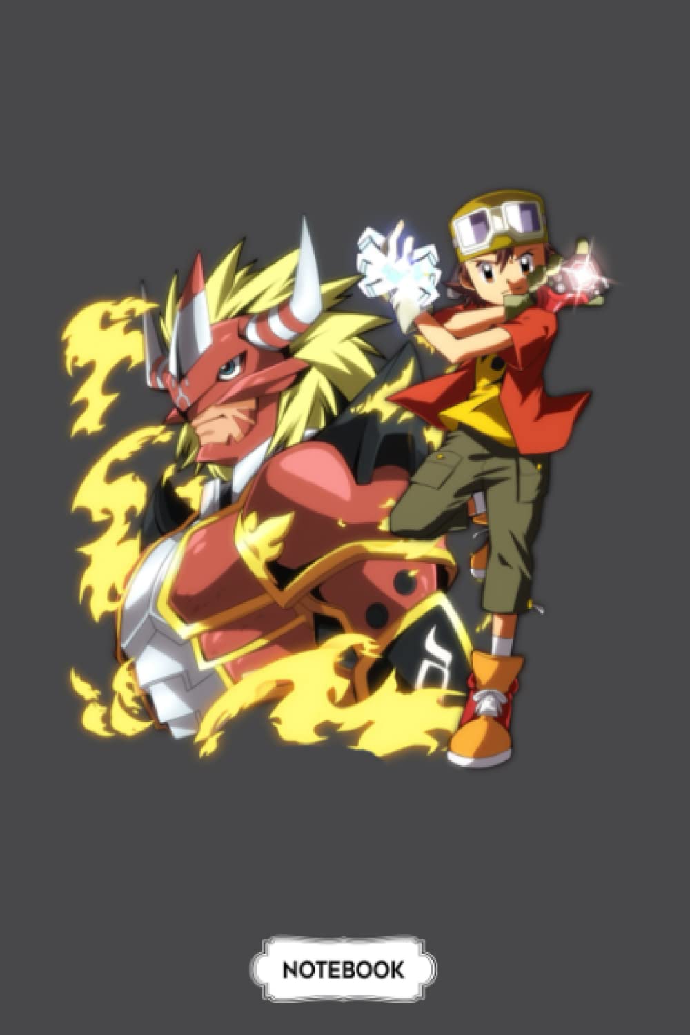 Fire Power Digital Monsters Notebook: 6x9 120 Pages, Planner, Lined College Ruled Paper, Matte Finish Cover, Diary, Journal