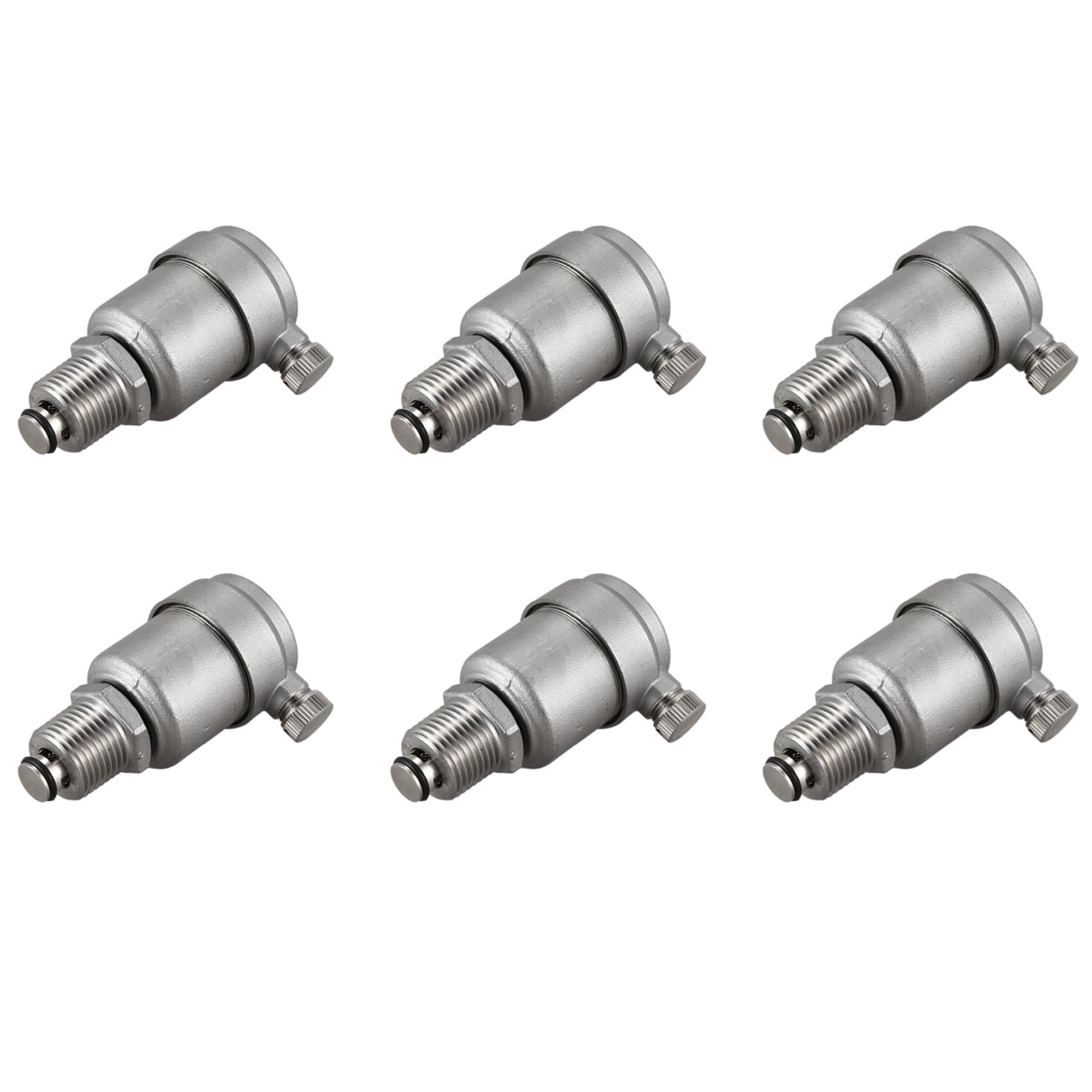 Ctrlzs 6Pcs 1/2 Inch Stainless Steel 304 Automatic Air Vent Valve For Solar Water Heater Pressure Relief Valve 10Bar