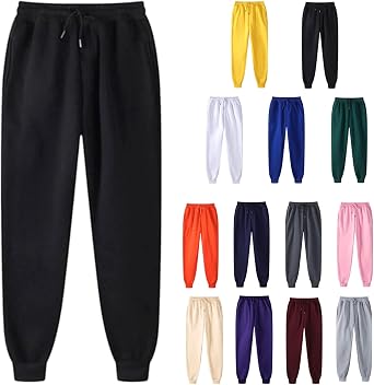 bmkBWO Joggers for Women,Baggy Sweatpants Women,High Waisted Fleece Lined Jogger Pants with Pockets Plus Size Trousers