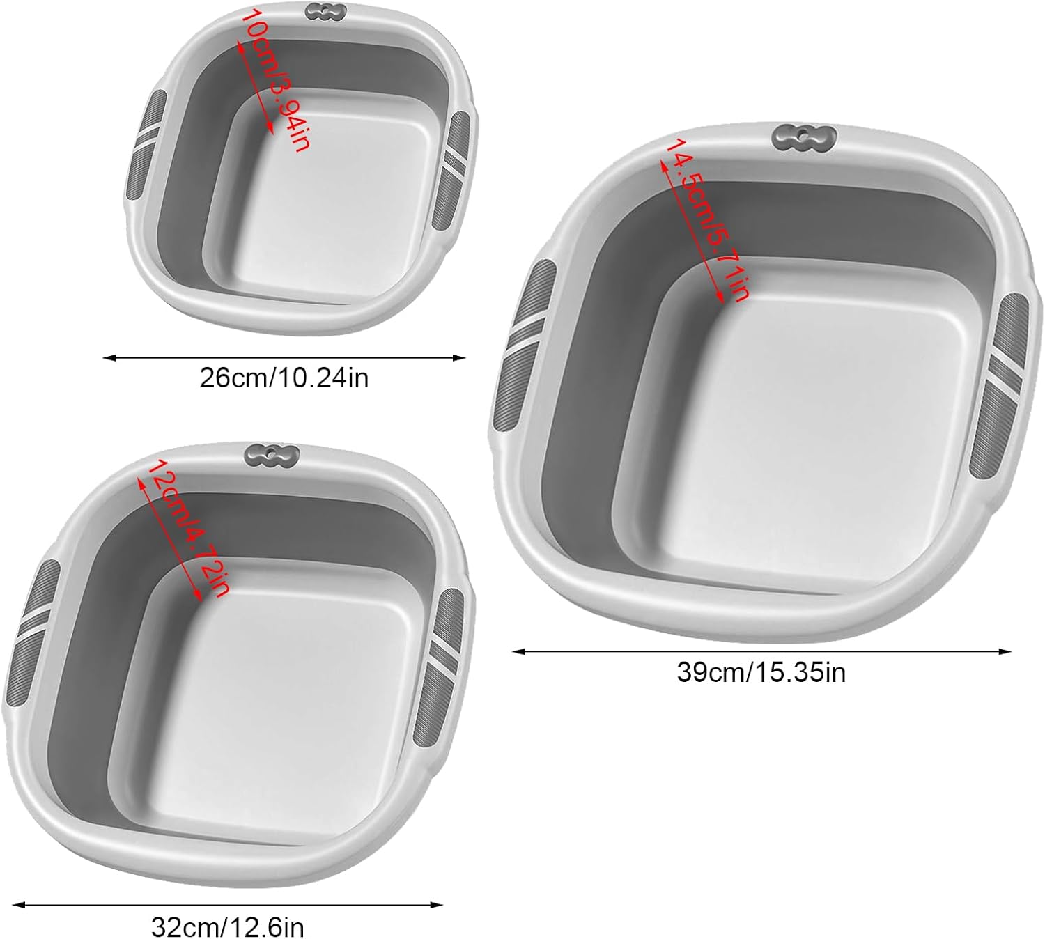 Wash Basin Foldable | Multiuse Sink Tub - Portable Face Washing Tub for Fruit Clothes Foot Soaking Kitchen, Camping Laundry Wash Bin