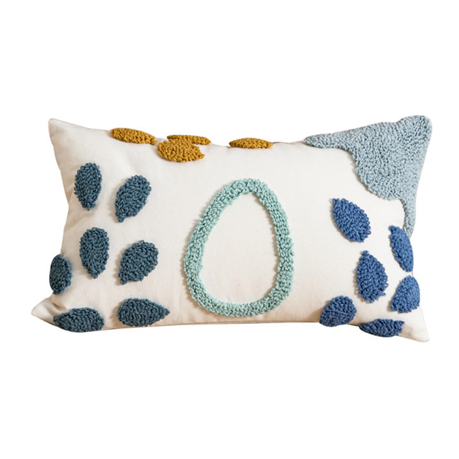 Elnwnnkc Scandinavian Waterdrops Embroidered Pillow Cover Polyester for Home Decor 45cm Permanent Polyester Pillow Cover