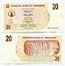 Zimbabwe 20 Dólares 2006 UNC, inflación mundial, billetes de divisa, P40