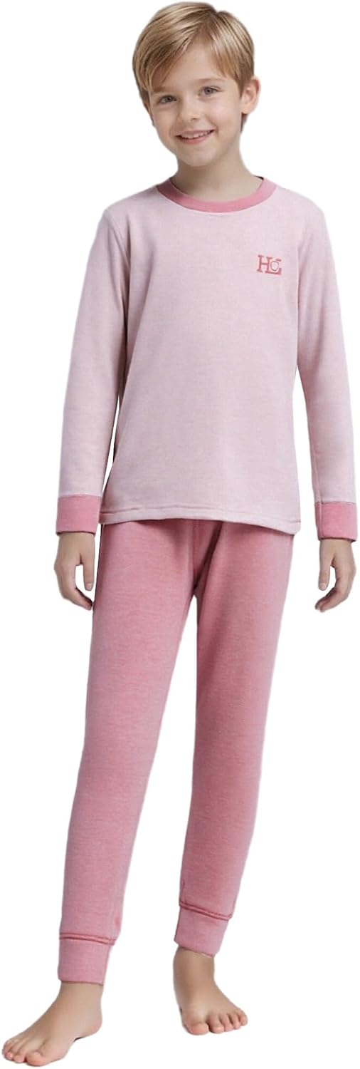 Kids Boys Girls Thermal Underwear Set Long Sleeve Winter Base Layer Thermal Top with Leggings Long Johns