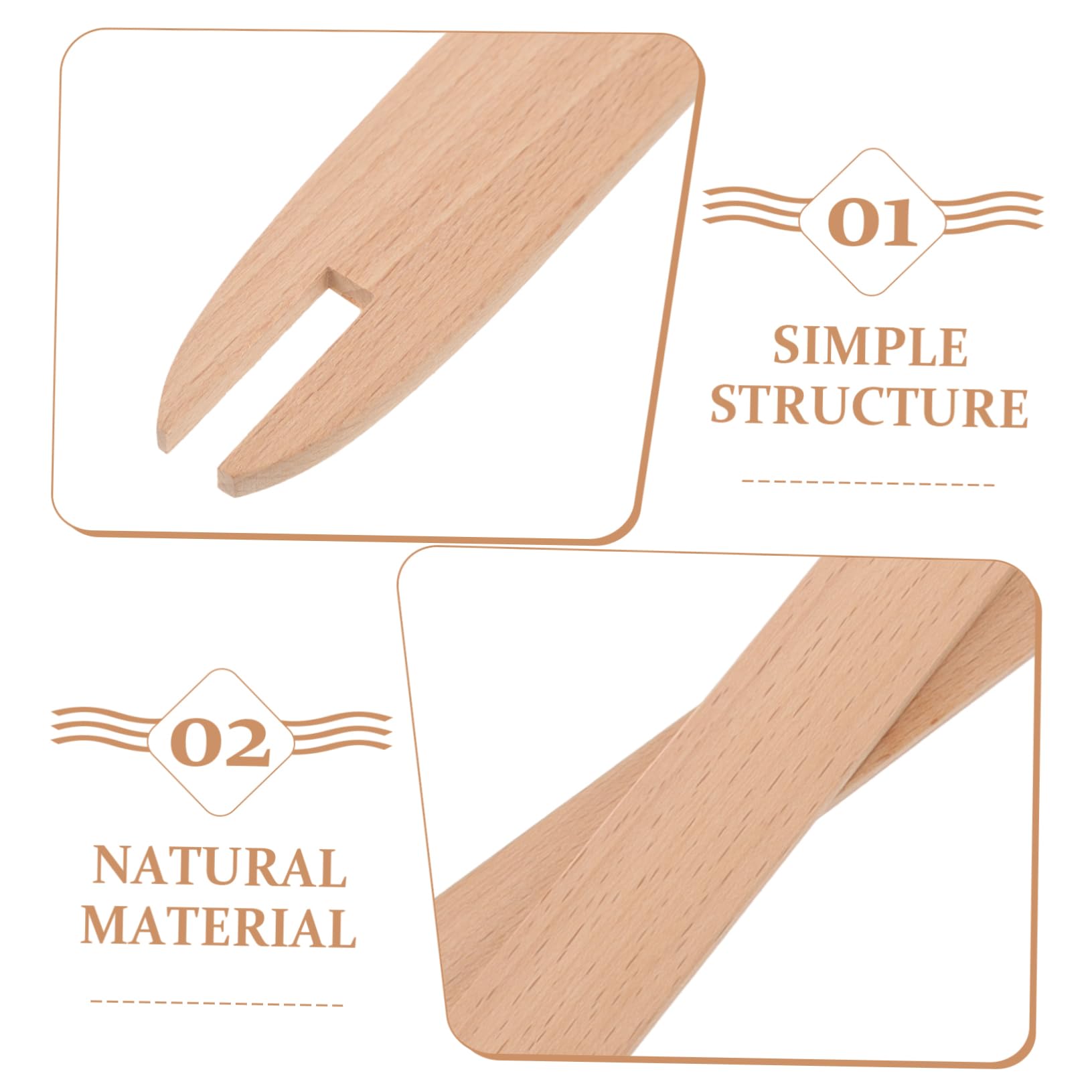OSALADI 4 Sätze Holz Webschiffchen Diy Strickwerkzeuge Für Handgefertigte Projekte Vielseitig Einsetzbar Für Pullover Teppiche Und Schals Leicht Und Benutzerfreundlich 2 Stück * 4