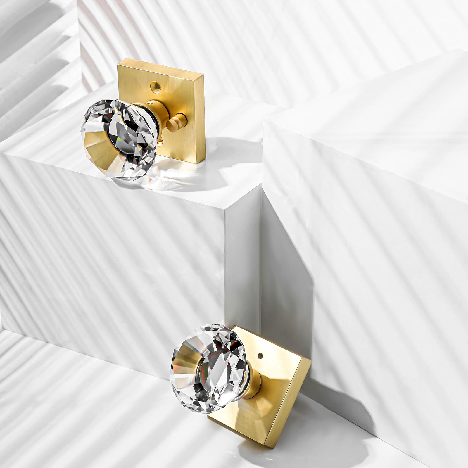 Gold Glass Door Knobs - Privacy & Style -4 Gold Glass Door Knobs - Privacy & Style -4