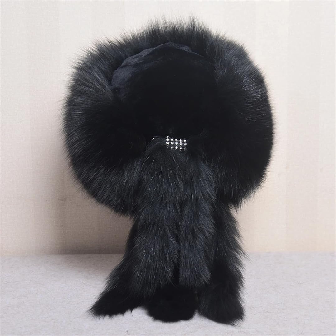 Cappello invernale da donna, alla moda, in finta pelliccia, per attività all'aperto, spesso e caldo, in finta pelliccia