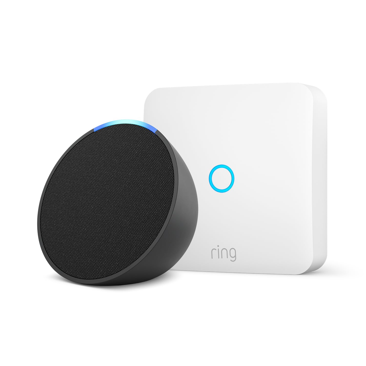 Ring Intercom par Amazon + Echo Pop Anthracite | Pack de démarrage idéal pour une maison intelligente connectée