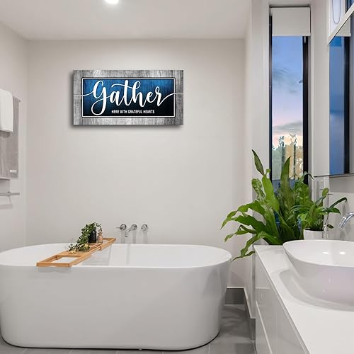 Miniatura 6 de Lienzo decorativo con cita inspiradora para sala de estar, letreros de reunión para decoración del hogar, decoración de pared de reunión en lienzo