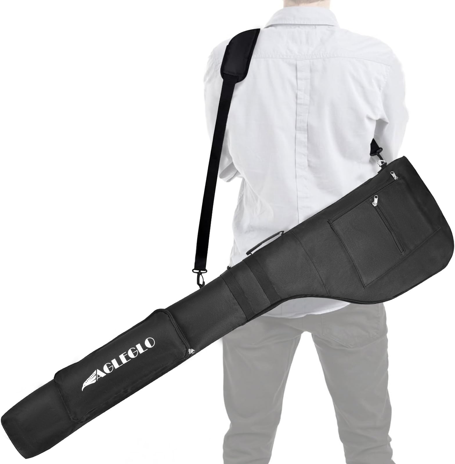 EagleGlo Golf Bag, Golf Travel Bag Foldable & Adjustable, Golf Carry Bag Holds A Full Set of Clubs, Golf Bags for 8-10 Golf Clubs, Small Golf Bag Practice Bag, Carry Golf Bags for Men, Women