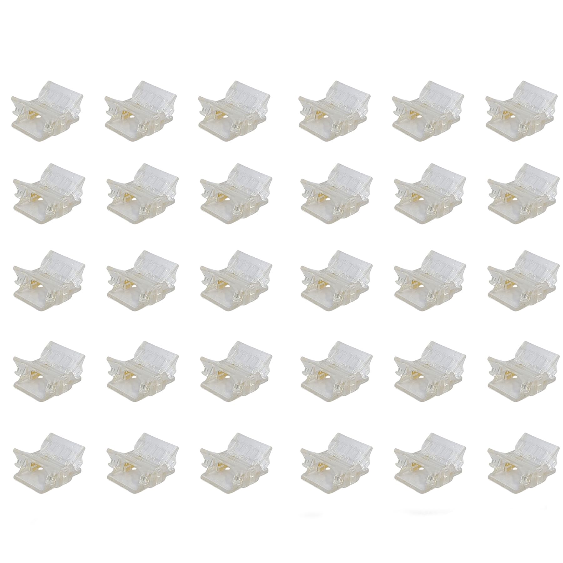 winwill 30PCS 2 Pin 10mm Led Strip Light Connectors,Strip to Strip Connector Gapless Solderless Quick Connector for COB and SMD LED Strips