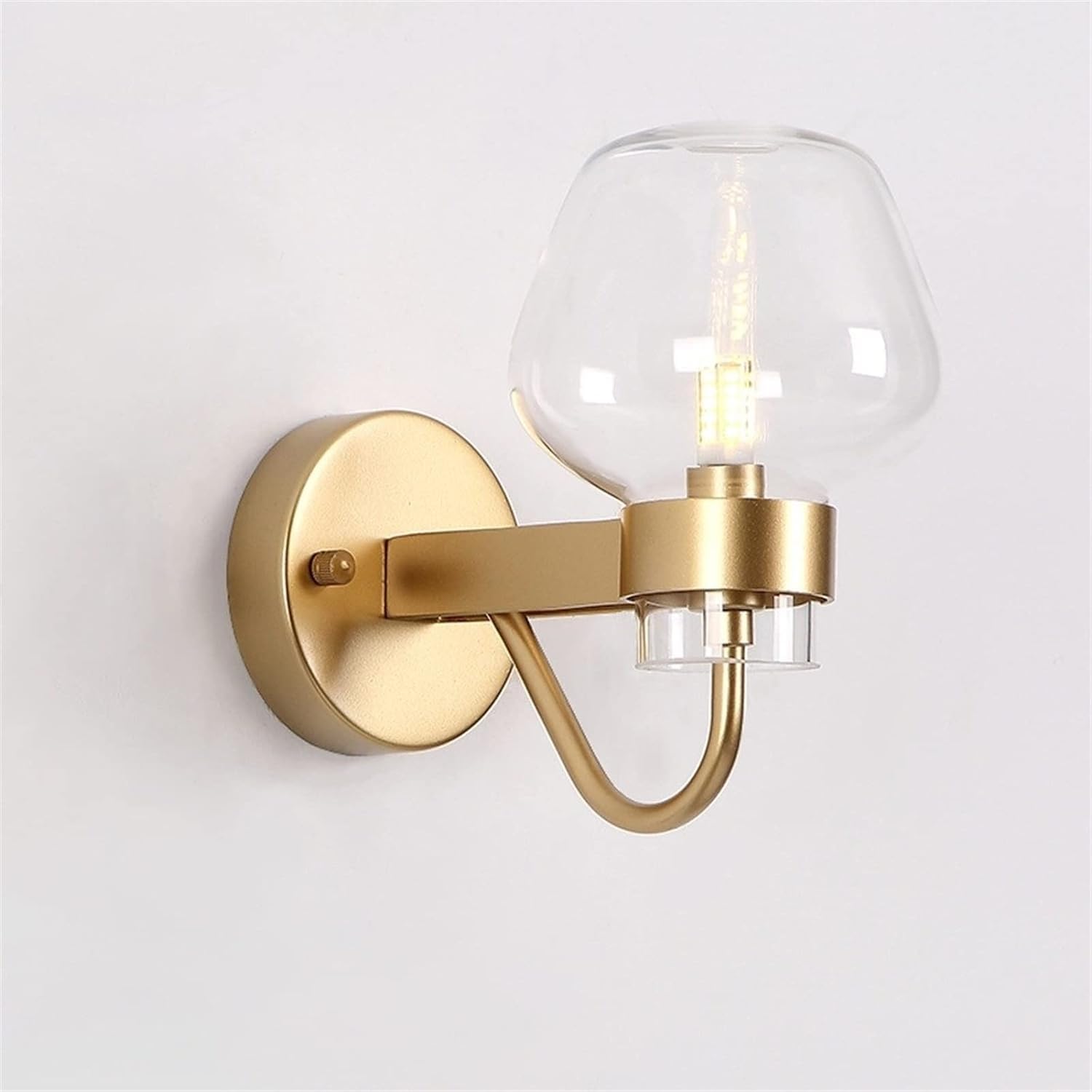 Applique LED G9 dorée anti-éblouissement en verre pour liseuse de lit
