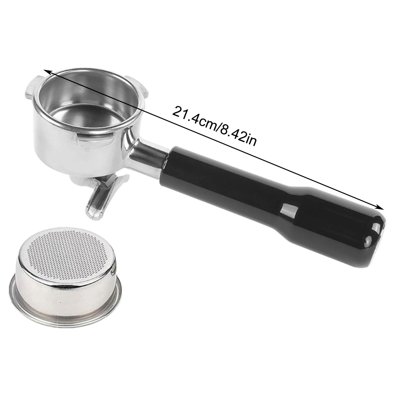 Kaffeesiebträger Edelstahl Doppelauslauf Kaffeefilterkorb Kaffeezubehör für Kaffeemaschinen