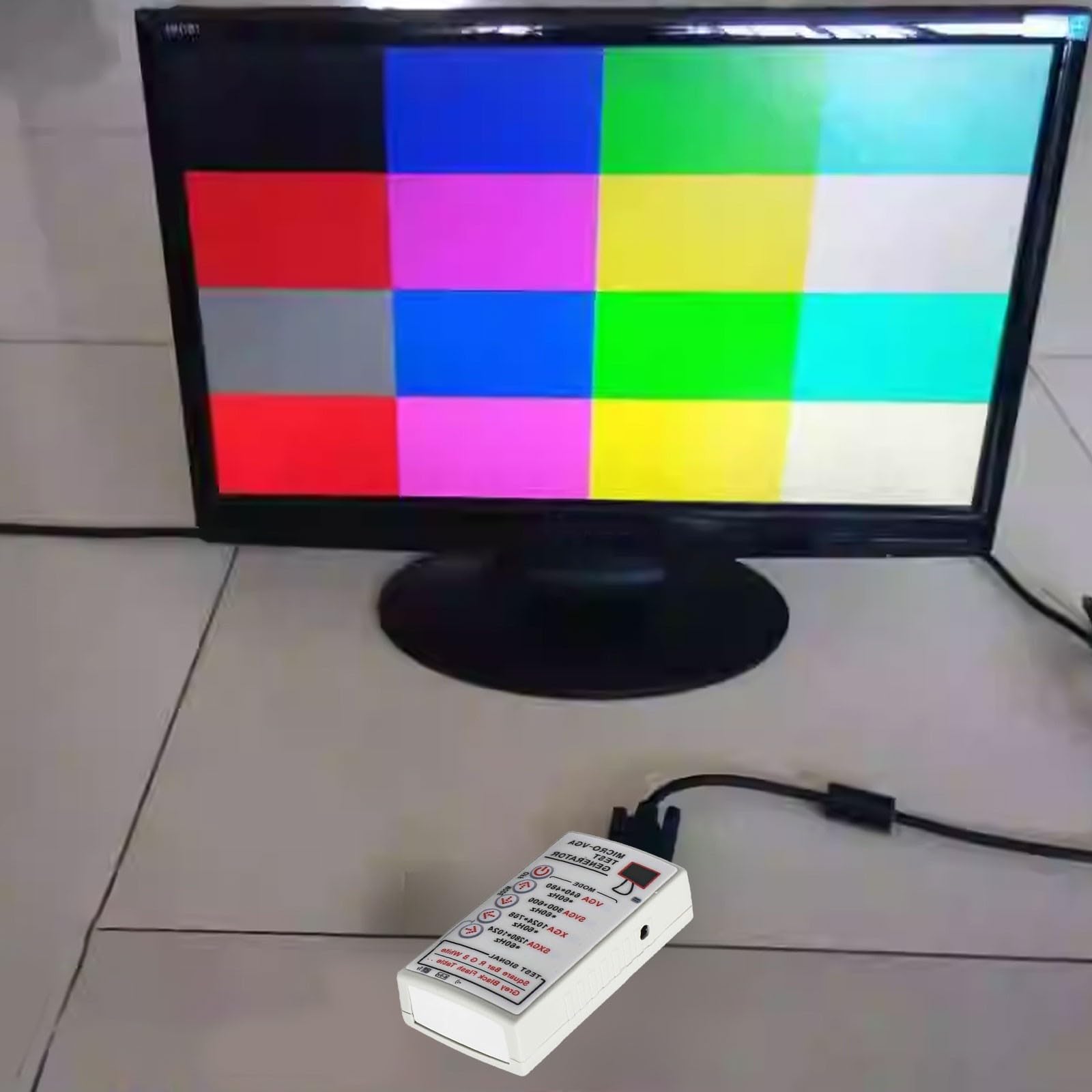 Vga Svga Xga Signalgenerator für CRT LCD-Monitor Projektor Reparatur Testwerkzeug mit 4 Auflösungen und Farbmustern