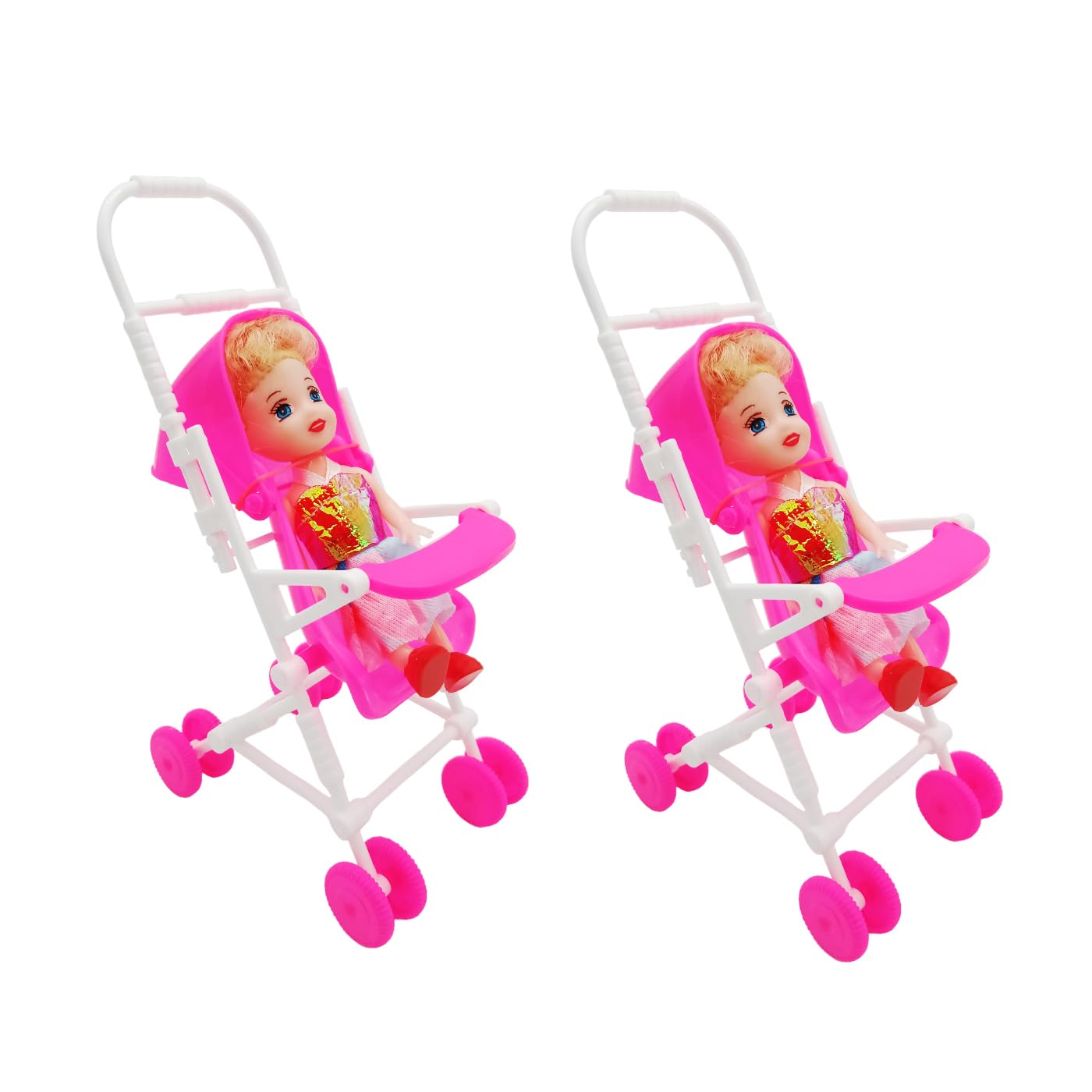 Look At Baby Doll with Stroller, Cute Attractive Doll Face Stroller  Plastic Child Carefully Selected Doll House pack of