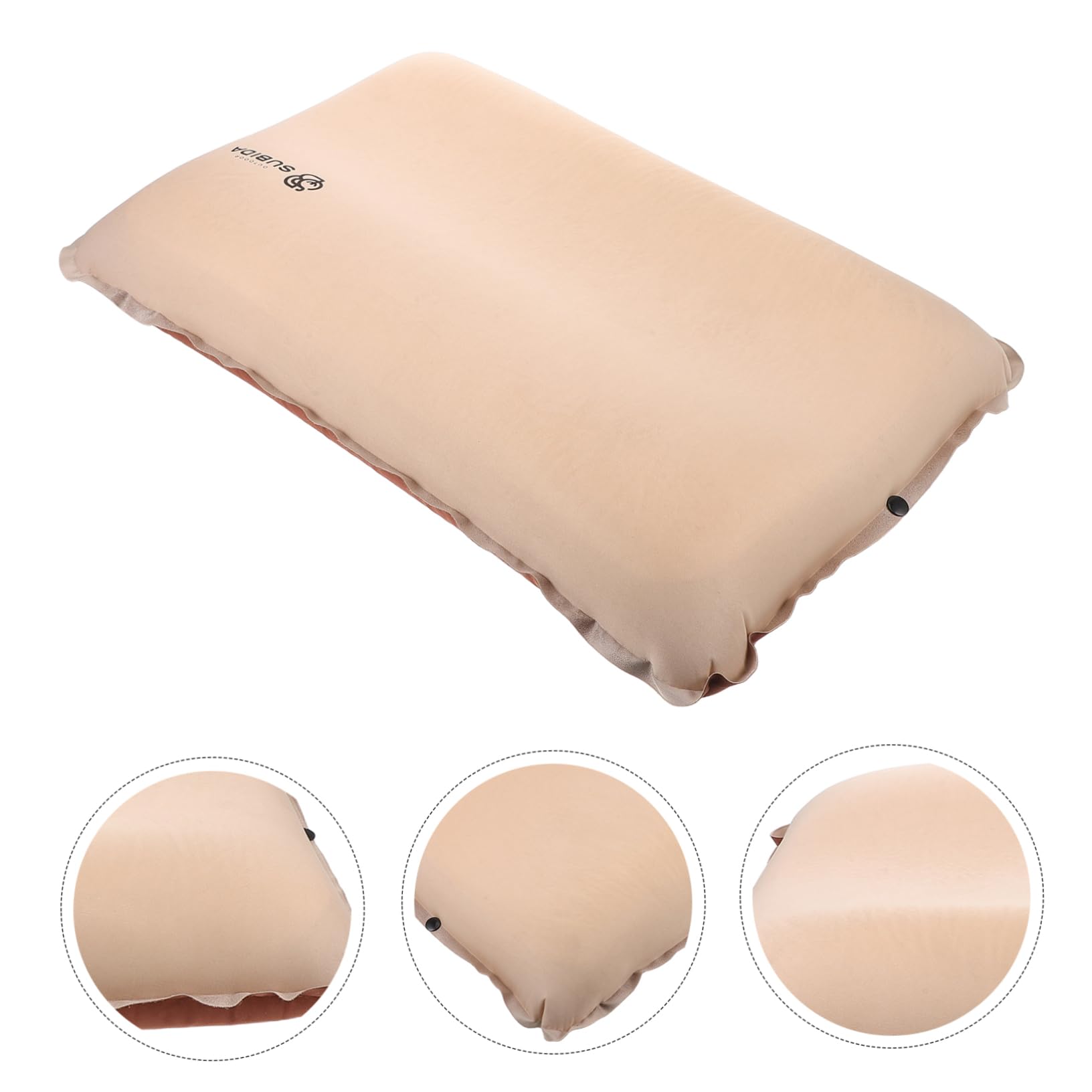 Hemobllo Almohada Inflable de Viaje para Exteriores, Tejido Elástico, Compacta, Alivia la Presión Cervical, Adecuado para Camping y Senderismo