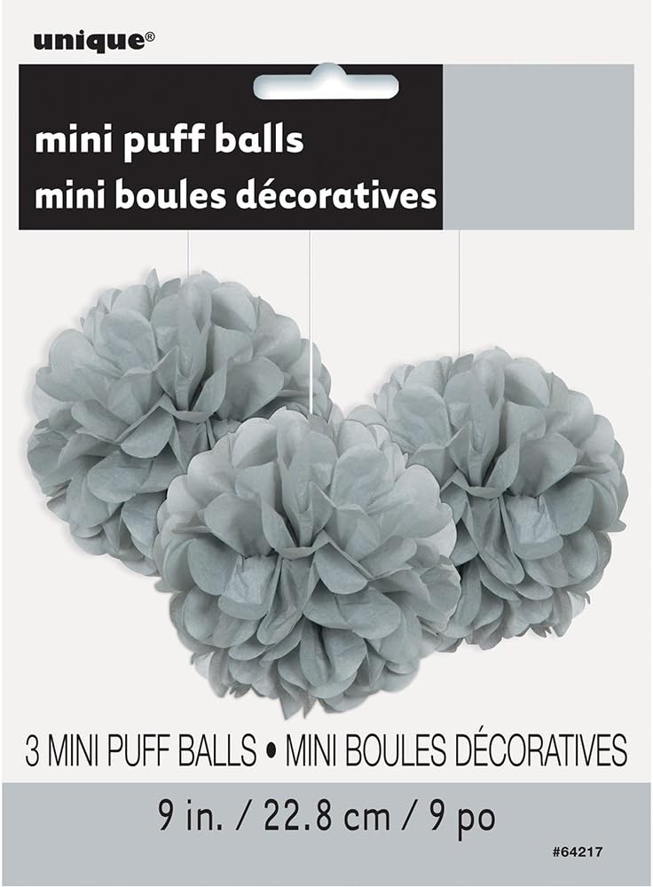 Unique Tissue Poms, 9", Light Blue : Everything Else